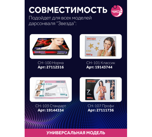 Насадка (электрод) "Дуга" к дарсонвалю в подарочной упаковке