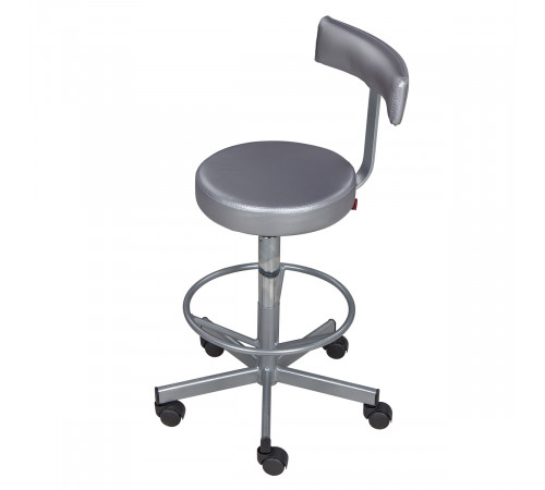 Стул мастера МД-9017 высокий, хром с опорой для ног