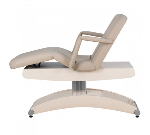 Косметологическая кушетка Аврора, светлый каркас, 3 мотора