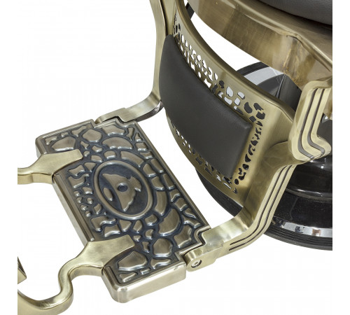 Кресло мужское барбер Ричард полированный каркас медного цвета