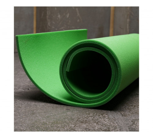 Коврик гимнастический рулонный однотонный 180*60*1 см ЗЕЛЕНЫЙ