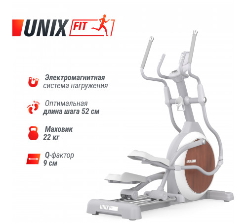 Эллиптический тренажер UNIX Fit MV-850 (Manual Incline) Wood