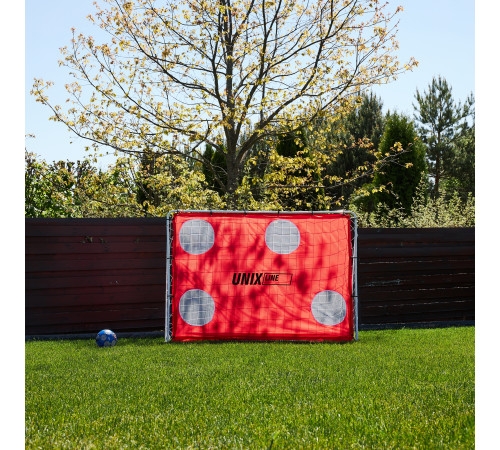 Ворота футбольные переносные UNIX Line стальные 217x153 см, с мишенями