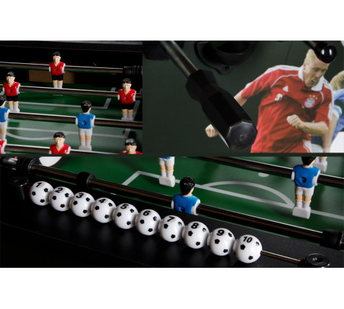 Настольный футбол (кикер) «Roma VI» (140x76x87 см, серо-черный)
