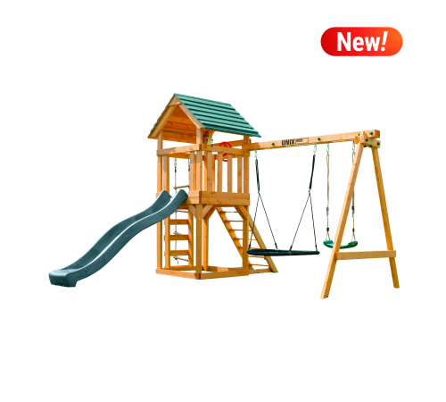 Детский игровой комплекс UNIX Kids (6 in 1) Dark Green
