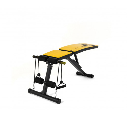 Скамья универсальная с эспандерами DFC D008Y