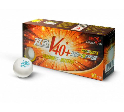 Мячи для н/т Double Fish 1* Volant (10 шт/упак.) р-р.40+
