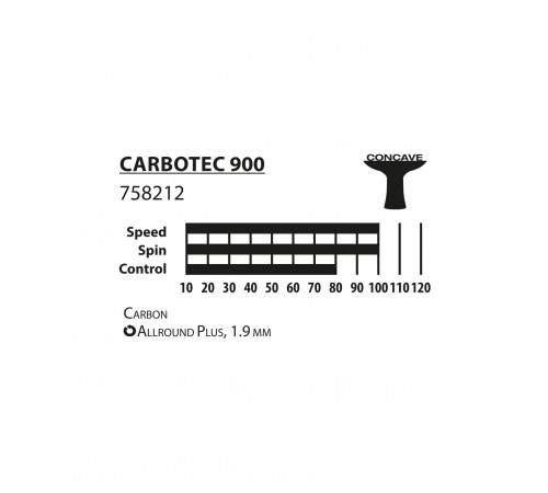 Ракетка для настольного тенниса Carbotec 900, carbon