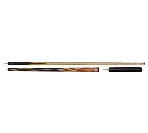 Кий Снукер "Людовик" 4-х сторонний запил,7 запилов; 2-РС с удлинителем; ясень/черный граб/ятоба(ЯК)