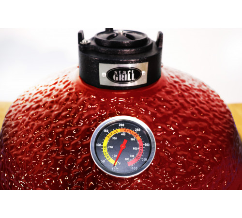 Керамический гриль-барбекю 16 дюймов (красный) (39,8 см)