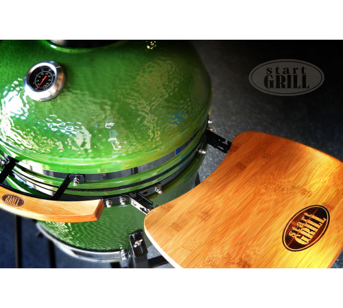 Керамический гриль-барбекю 18 дюймов (зеленый) (48см)